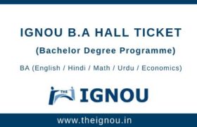 IGNOU BA Hall Ticket