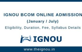 IGNOU BCOM Online Admission
