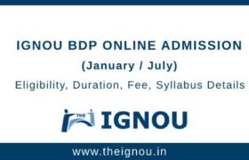 IGNOU BDP Online Admission