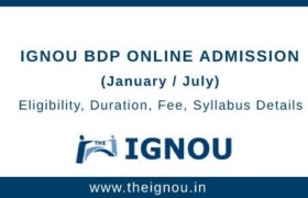 IGNOU BDP Online Admission