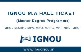 IGNOU MA Hall Ticket