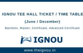 IGNOU Hall Ticket Dec 2019