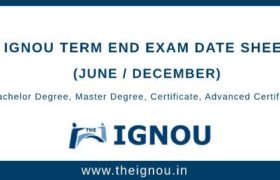 IGNOU TEE Date Sheet