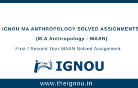 Ignou MAAN Solved Assignments