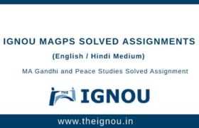 Ignou MAGPS Solved Assignments