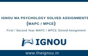 Ignou MA Psychology Solved Assignment