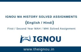 Ignou MA History Solved Assignment