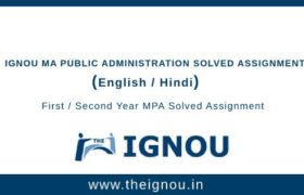 Ignou MPA Solved Assignments