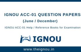 IGNOU ACC-1 Question Papers