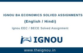 Ignou BA Economics Solved Assignments