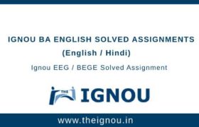 Ignou BA English Solved Assignments