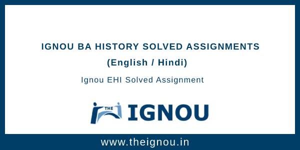 ignou ba history assignment