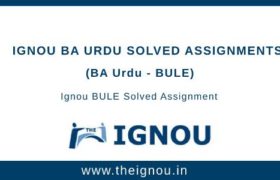 Ignou BULE Solved Assignment