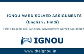 Ignou MARD Solved Assignments