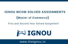 Ignou MCOM Solved Assignment
