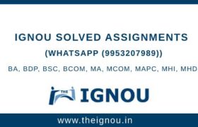 Ignou Solved Assignment 2018-19