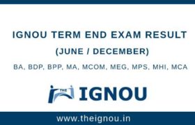 IGNOU TERM END RESULT