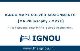 Ignou MAPY Solved Assignment