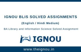 Ignou BLIS Solved Assignment