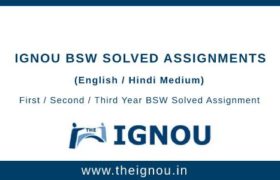 Ignou BSW Solved Assignments