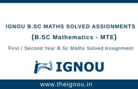 Ignou B.Sc Maths Solved Assignment