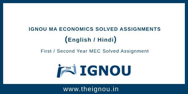 ignou ma economics assignment pdf