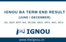 IGNOU BA TERM END RESULT