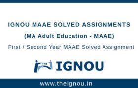 Ignou MAAE Solved Assignment