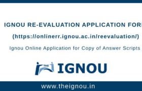 IGNOU Re-Evaluation Application form