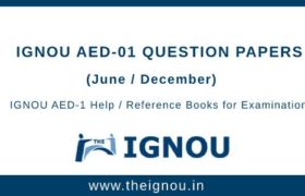 IGNOU AED-1 Question Papers