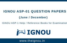 IGNOU ASP-1 Question Papers