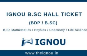 IGNOU BSC Hall Ticket