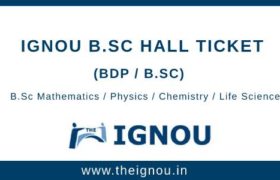 IGNOU BSC Hall Ticket