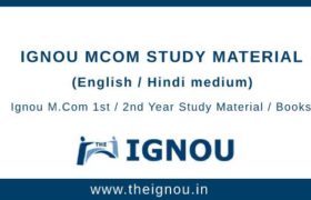 IGNOU MCOM Study Material