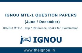 IGNOU MTE-1 Question Papers