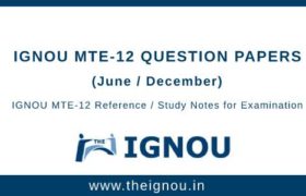 Ignou MTE-12 Question Papers