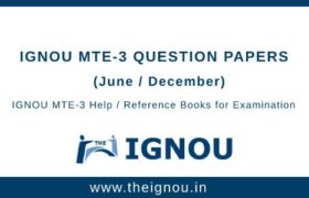 IGNOU MTE-3 Question Papers