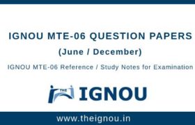 IGNOU MTE-6 Question Papers