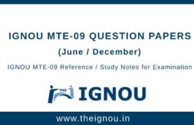 IGNOU MTE-9 Question Papers