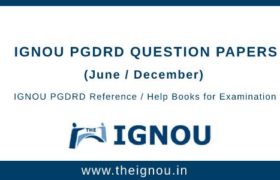 IGNOU PGDRD Question Papers