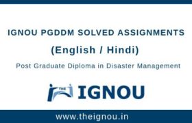 Ignou PGDDM Assignments