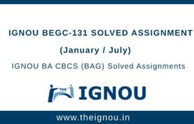 IGNOU BEGC-131 Solved Assignment