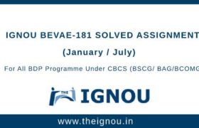 IGNOU BEVAE-181 Assignment