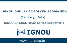 Ignou BHDLA-135 Solved Assignment