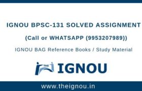 IGNOU BPSC-131 Solved Assignment