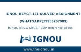IGNOU BZYCT-131 Solved Assignment