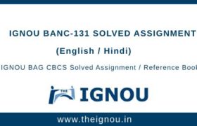 IGNOU BANC 131 Solved Assignment