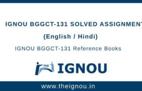 IGNOU BGGCT-131 Solved Assignment