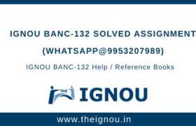 IGNOU BANC-132 Solved Assignment