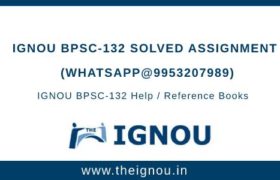 IGNOU BPSC-132 Solved Assignment